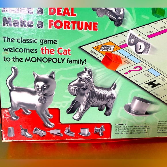 MONOPOLY GAME VTG 2013 CLASSIC CAT TOKEN INCLUDED GAME IS COMPLETE, SEALED CARDS - Picture 2 of 16